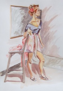 Portrait of Annie Watercolor & Graphite 11" x 15”  2015  